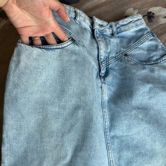 SOLD! Sandro Paris Mini Denim Skirt Size 2 Small - Picture 13 of 16